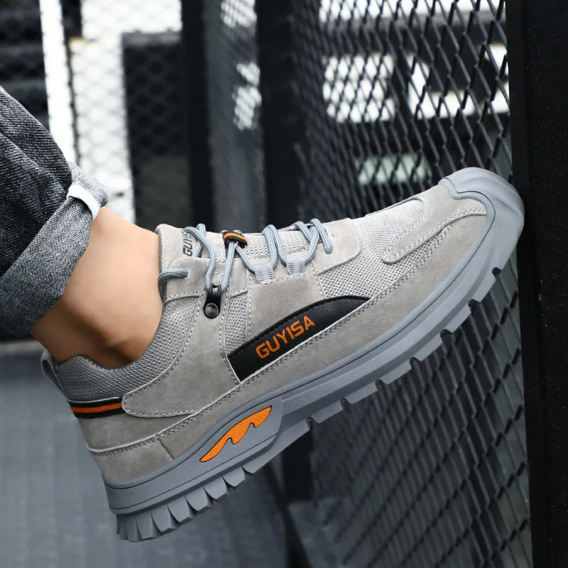 Mens Sneakers Indestructible Protective Shoes Mens Safety Shoes Steel Toe Puncture Resistant Work Shoes Mens Boots 241226