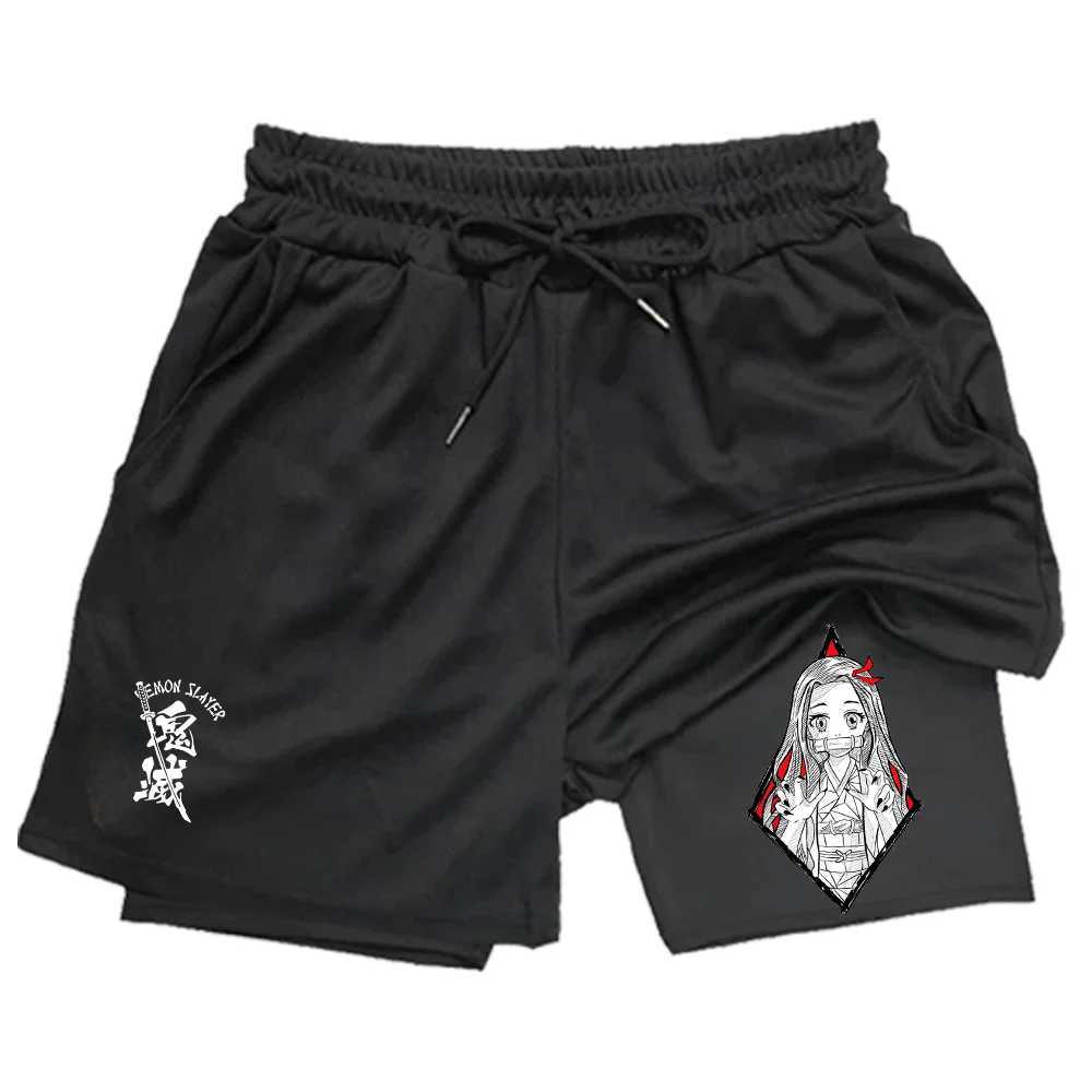 New Multi-functional Double-layer Breathable Shorts Bodybuilding Muscle Training Sports Shorts Mens Hot-selling Shorts S-2XLXJ241226