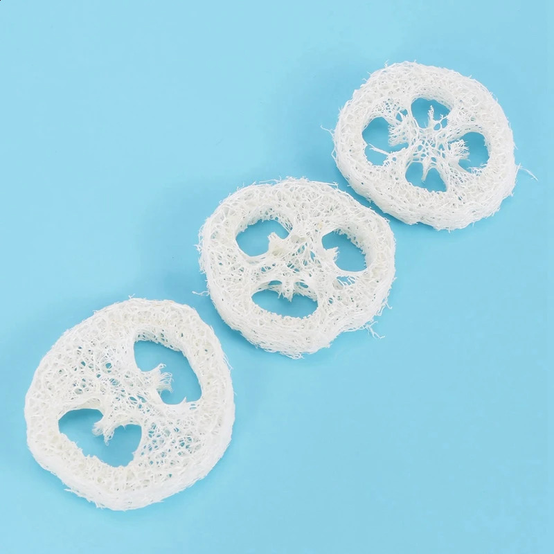 4-6Cm Wide 250Pcs/Lot Natural Loofah Slice Diy Customize Soap ToolsCleanerSponge Scrubber Soap Holder 241226