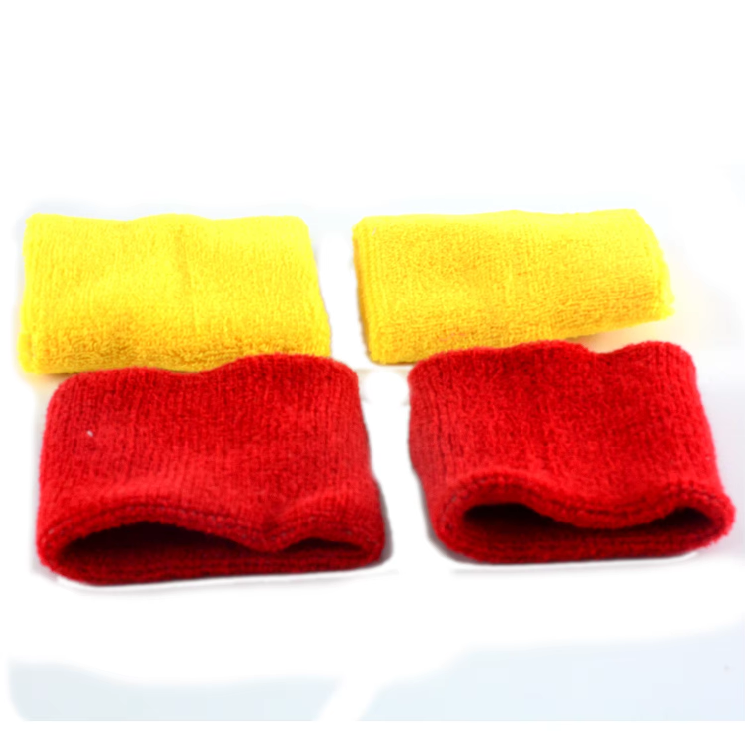 Customized cotton sweatband sport embroidered elastic wristband for tennis basketball