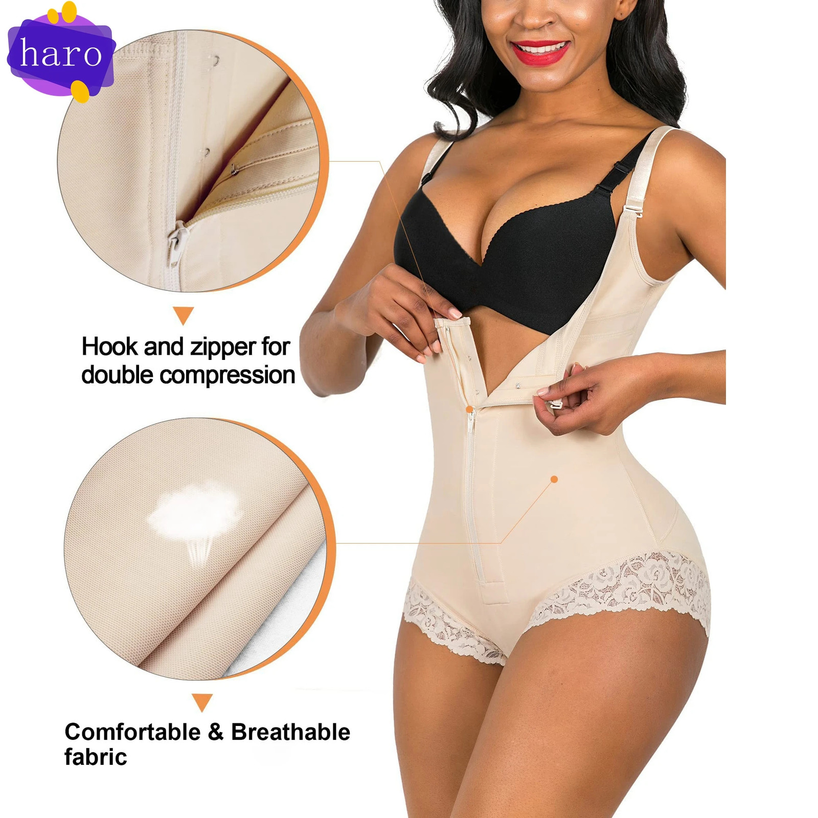 Fajas Colombiana Short Girdles Triangle With Brooches Bust For Daily And Post- Use Slimming Sheath Belly Women Butt Lift 241225