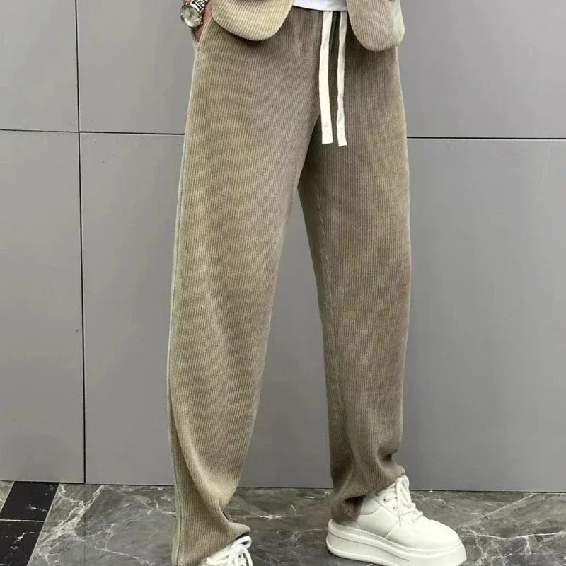 2 Piece Outfit Set Man Casual High Quality 2024 Double Breasted Full Suit for Men Gentleman Ceremony Pants Fashion Blazer 241223