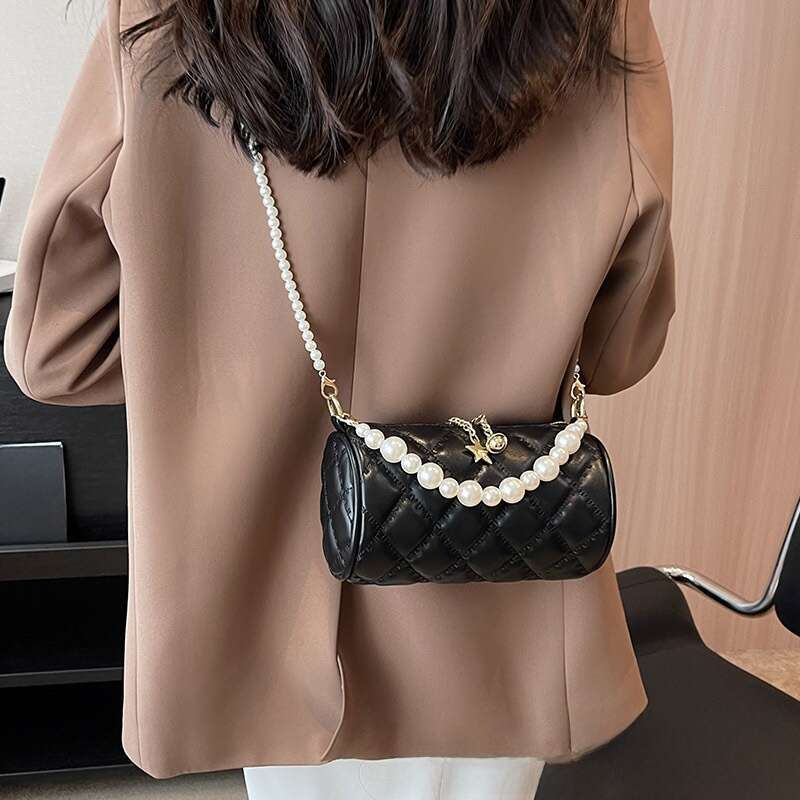 Summer Fashion Single Shoulder Women's New Pearl Handbag Simple Chain Popular Crossbody Bag