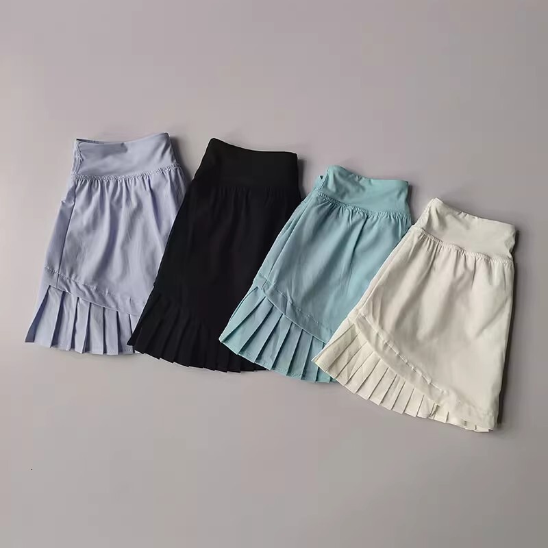 Women 2 In 1 Jogging Skirts High Waist Fiess Sport Skirt Yoga Tennis Golf Gym Running Sports Tight Shorts