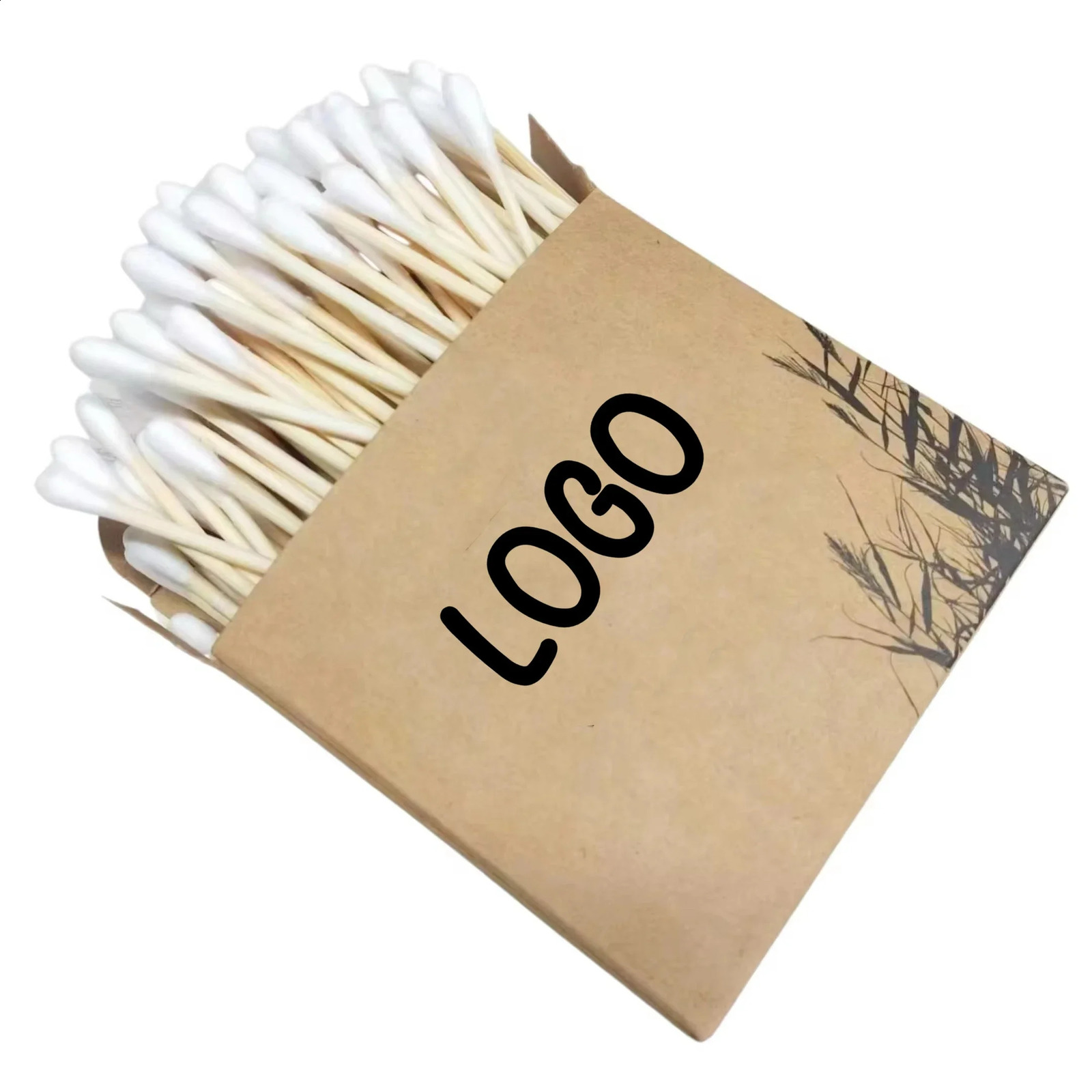 100 Pcs Eco Friendly Bamboo Cotton Ear Cleaning Bud Sticks Plastic Free Cotton Swabs 241226