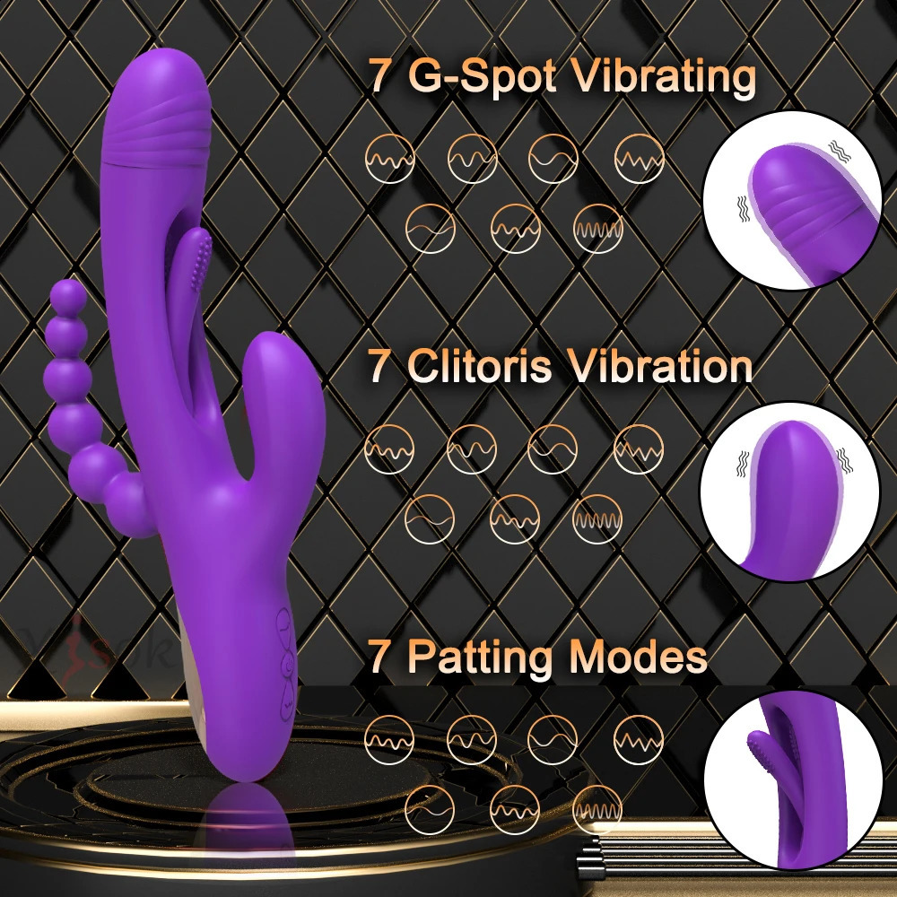 Tapping Rabbit Vibrator for Women Flapping Vagina GSpot Female Masturbator Clitoris Anal Stimulator Adult Sex Toy 241226
