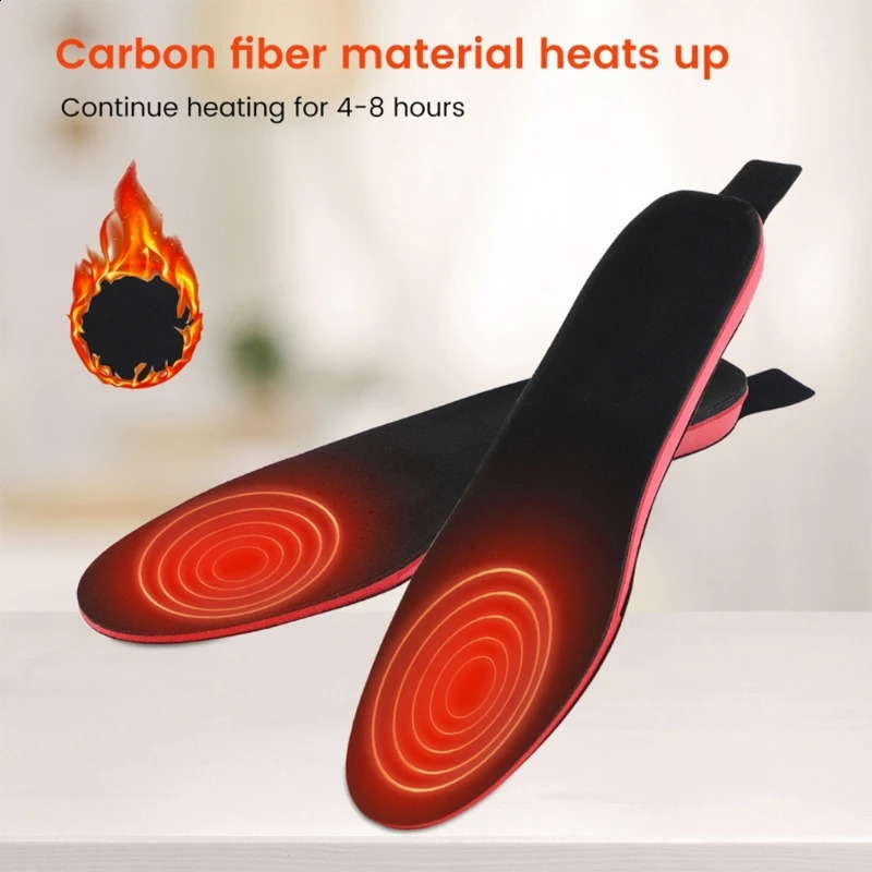 Electric Heated Insoles Rechargeable Heating Boot Insole Remote Control Feet Warmer Pads for Winter Skiing Walking 241226