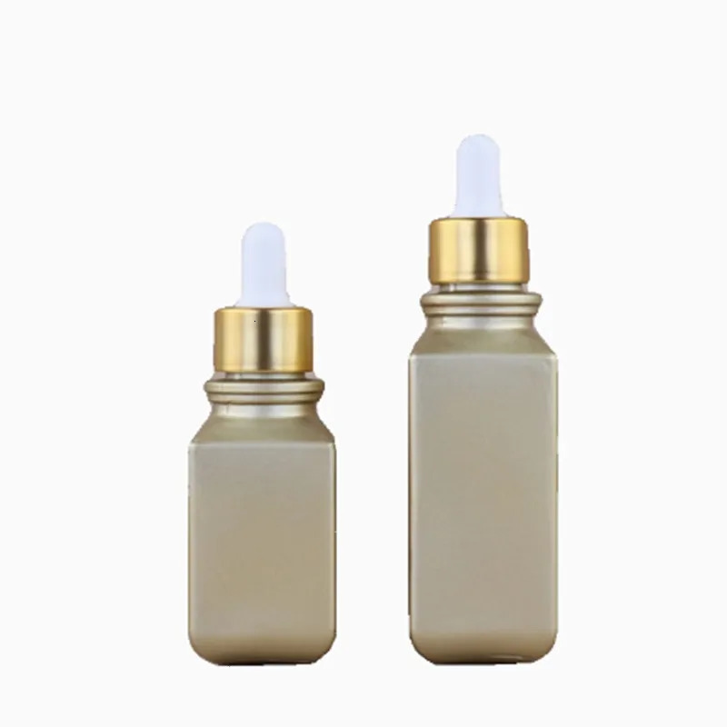 30/50ml Essential Oil Glass Aroma Liquid Matte Gold Drop Empty Dropper Bottles Massage Pipette Bottle Refillable 241225