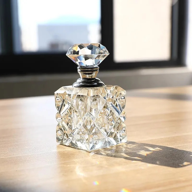 2/10pcs 3ML Essential Oil Bottle Crystal Glass Bottles With Glass Dropper Stick Attar Oil Perfume Fragrance Container Bottles 241225