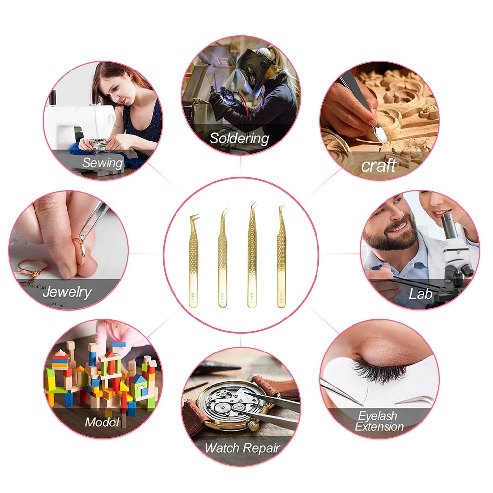 Eyelashes Tweezers Make Up Eyelashes Extensions Supplies Accessories Makeup Tools Lash Tech Supplies Beauty Tools Wholesale 241223