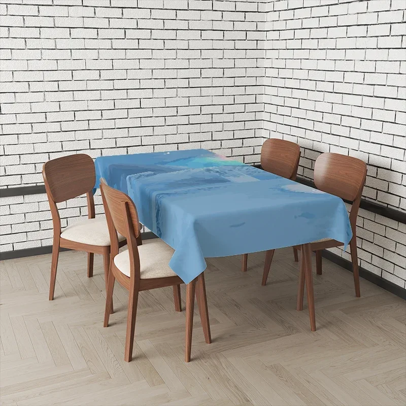 Tablecloths for Dining Tables Anime Decoration and Rectangular Table Accessories Waterproof Cloth Anti-stain Tablecloth OMW6