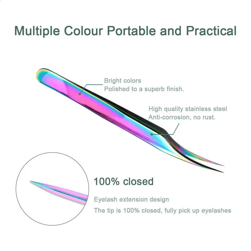 Eyelashes Tweezers Set False Eyelash Extension Supplies Professional Lash Tongs Pliers Volume Eyebrow Clip Makeup Nail Art Tools 241223