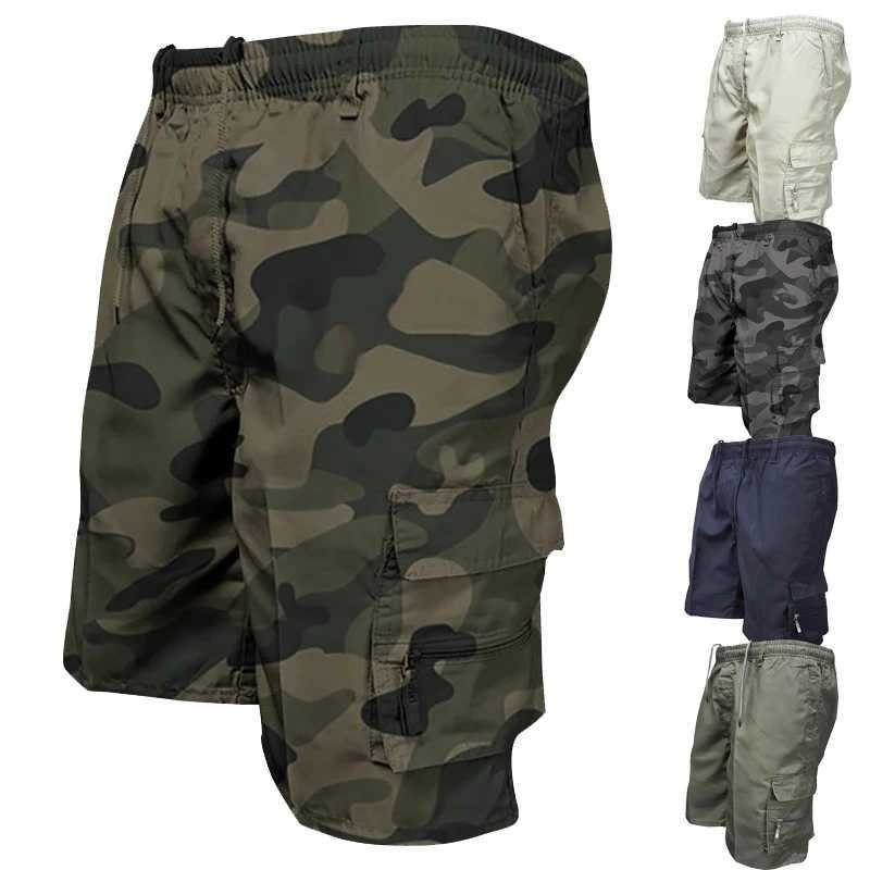 Fashion Mens Military Cargo Shorts Mens Tactical Pants Casual Big Pocket Sports Slacks Cargo Panels Trousers Plus Size for Male W241226
