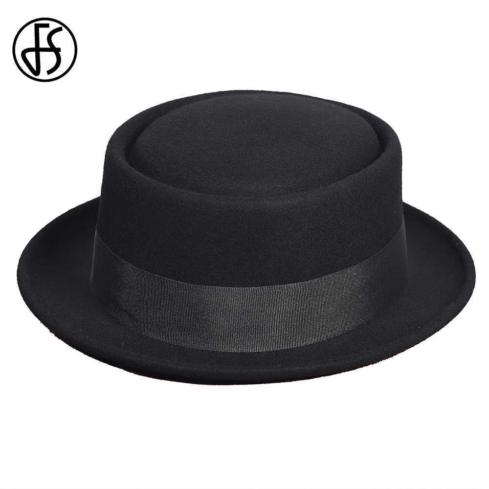 F. S small hat church Panama mafia C gentleman black jazz men winter wedding wool felt Fedora W241225