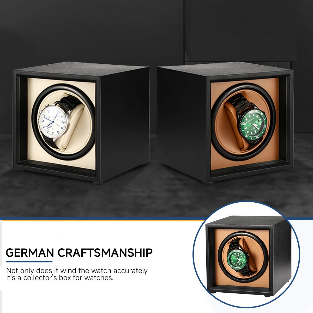 Geekthink MINI Watch Winder for automatic watches watch box automatic winder Mini style can be placed in a safe Box or drawer 241226