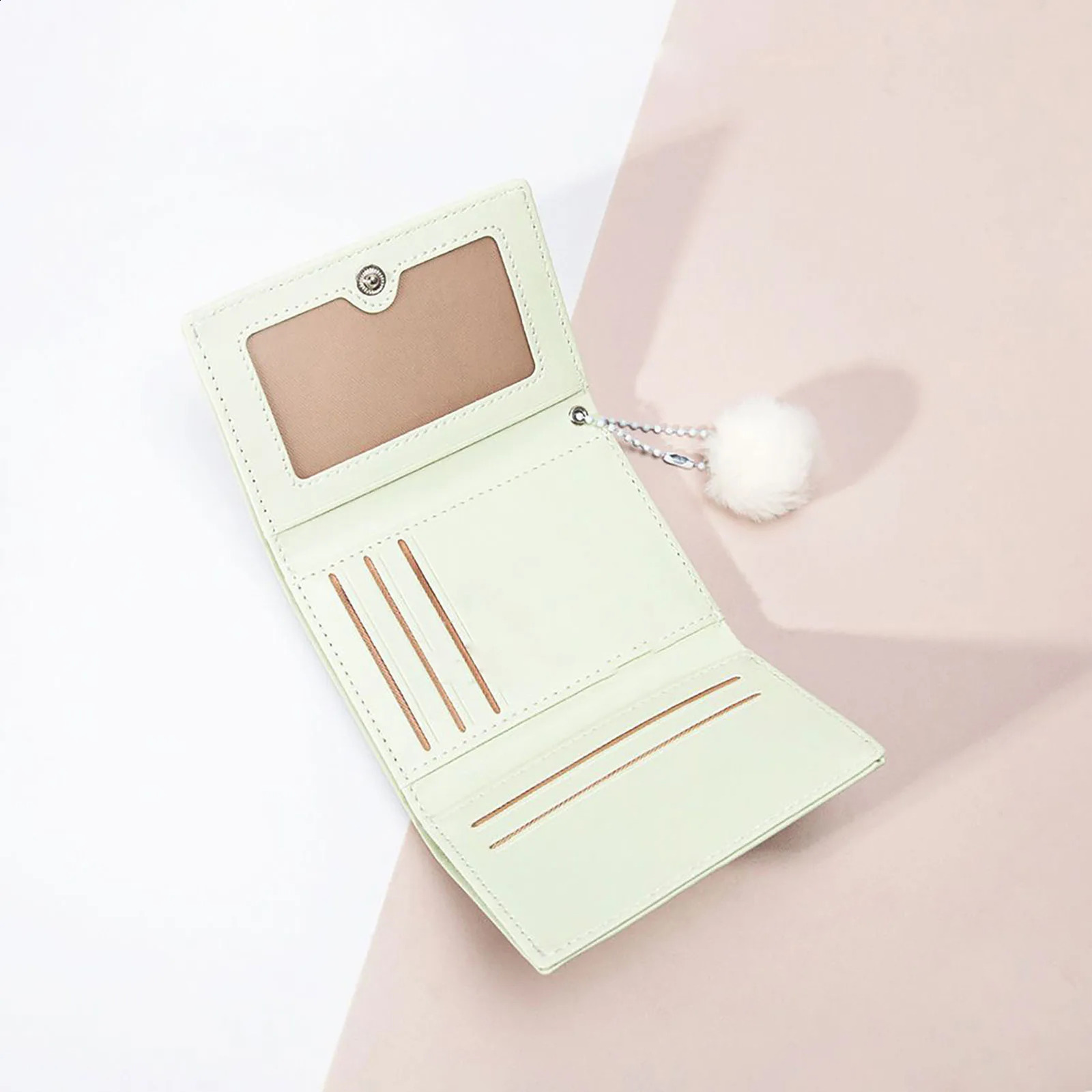 Cute Cartoon Rabbit Coin Purse Women Short Foldable PU Wallet Card Holder Pink Clutch Bags Trendy Candy Color Wallets 241224