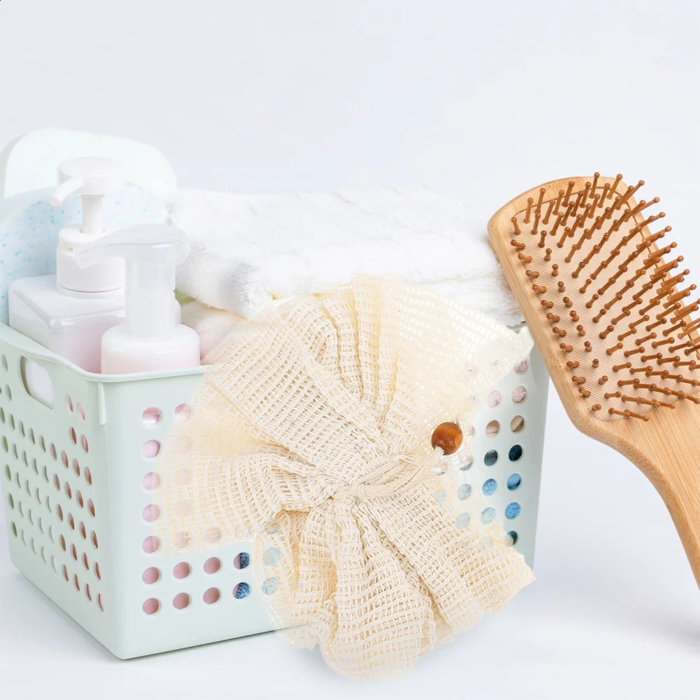 4 Pcs Ramie Loofah Bath Shower Scrubber Scrubbers Portable Bathtub Baby Clean Body Flowers Flax Puffs Ball Sponge 241226