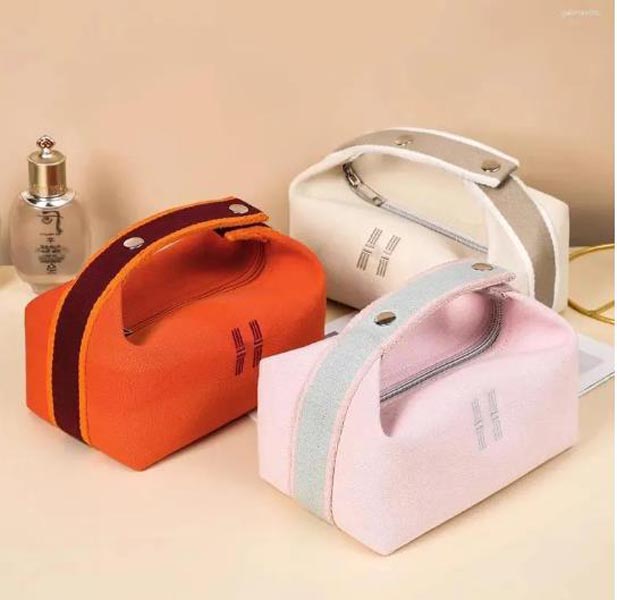 Trousse de maquillage sac à poussière fermeture éclair sac à main femme simple toilette rangement accessoires imperméable voyage