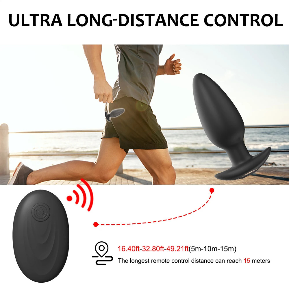 Wireless Remote Control Vibrating Anal Butt Plug Prostate Massager Sex Toys For Women Men Gay Clitoris Stimulator Vibrator 241226