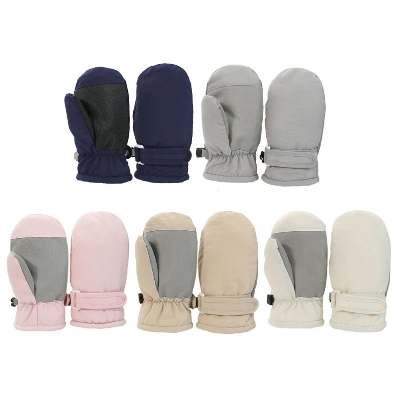 Winter Snow Mittens for Children Kid Waterproof Gloves Antiskid Thermal 241225