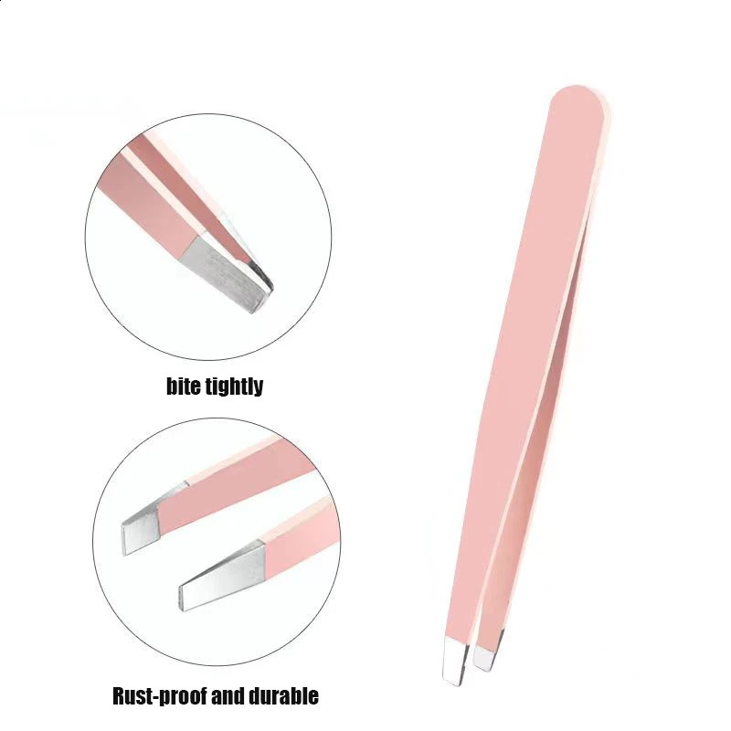 Private Label Eyebrow Tweezers Rose Gold Pincet Clips Stainless Steel Face Beautfy Makeup Tool 241223
