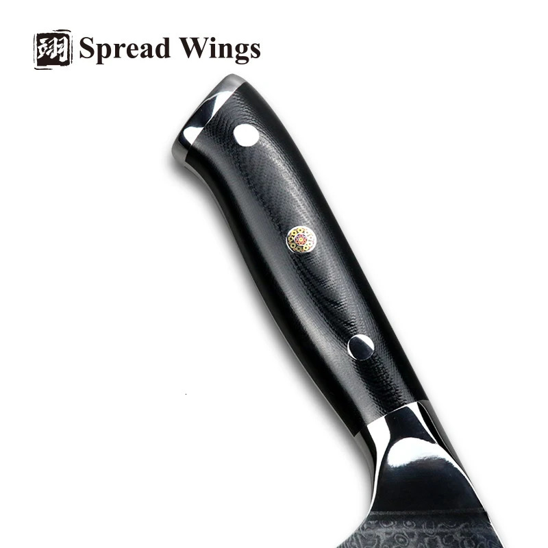 8-inch Chef Knife Japanese Damascus Steel Kitchen Knife Hand Chopper G10 Handle Santoku Practical Side Dishes Boning Cooking Tool 241225