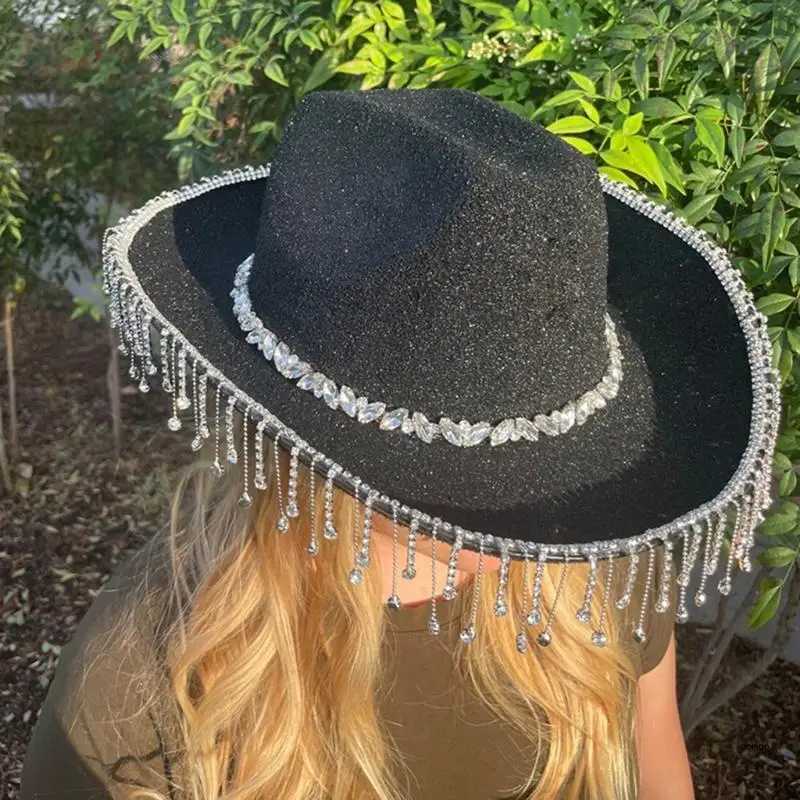 Cowboy Hat Tassel Scarf Single Party Costume Set W241225