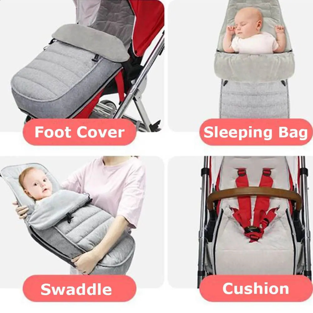 Accessories Waterproof Stroller Cushion Thicken Sleeping Bag Pram Warm Footmuff Envelope Sleepsacks Sleep Sacks 241225