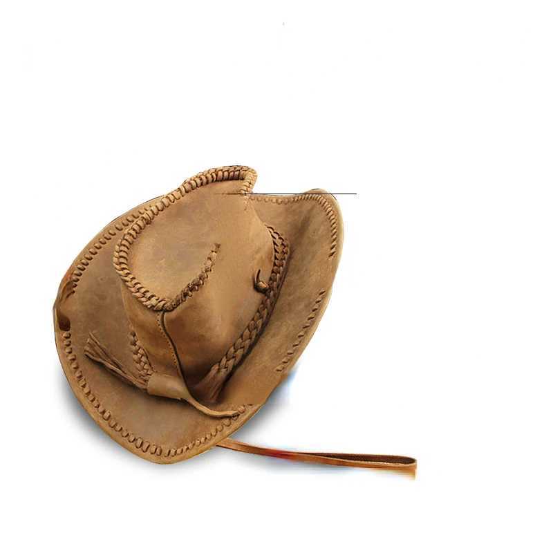 Designer Brand Mens and Womens Seasonal Leather Western Cowboy Hat Visor C Gorras Para Hombres Cs Mens Beanie W241225