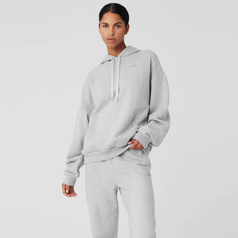 Accolade Hoodie Goddess Solid Color Loose Sports Running Neutral Comfortable Warm Top Casual Drawstring Long Sleeve 241225