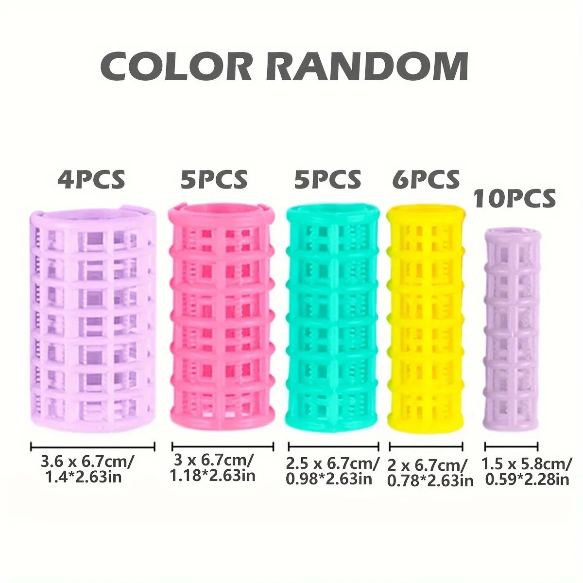 30pcs/set Heatless Hair Curler Rollers Large Grip Clips Lazy Curlers Hairdressing DIY Hair Styling Tool for Women Random Color 241225