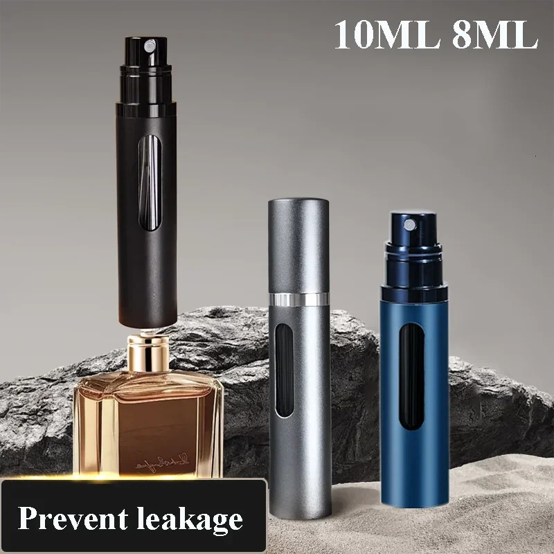 10/8/5ml Mini Perfume Refillable Bottle Liquid Container For Cosmetics Bottom Charge Spray Bottling Dispenser Press Head Travel 241225