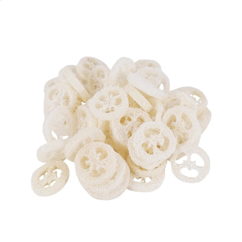 4-6Cm Wide 250Pcs/Lot Natural Loofah Slice Diy Customize Soap ToolsCleanerSponge Scrubber Soap Holder 241226