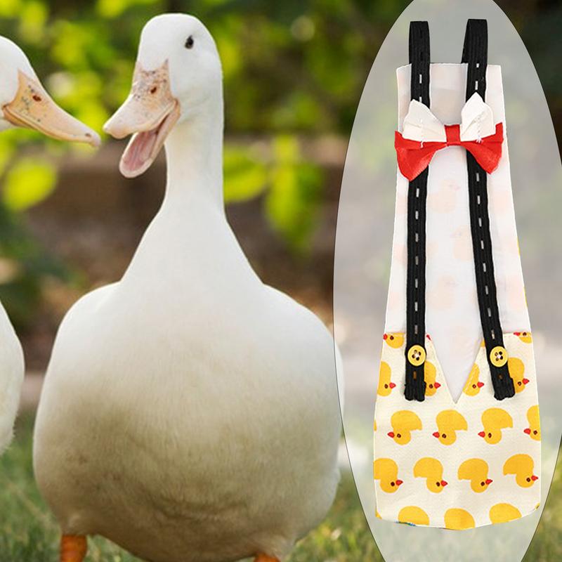 Pet Supplies Printing Washable Duck Diaper Chicken Duck Diaper Adjustable Nappy Clothes Bowknot Design With Elastic Band