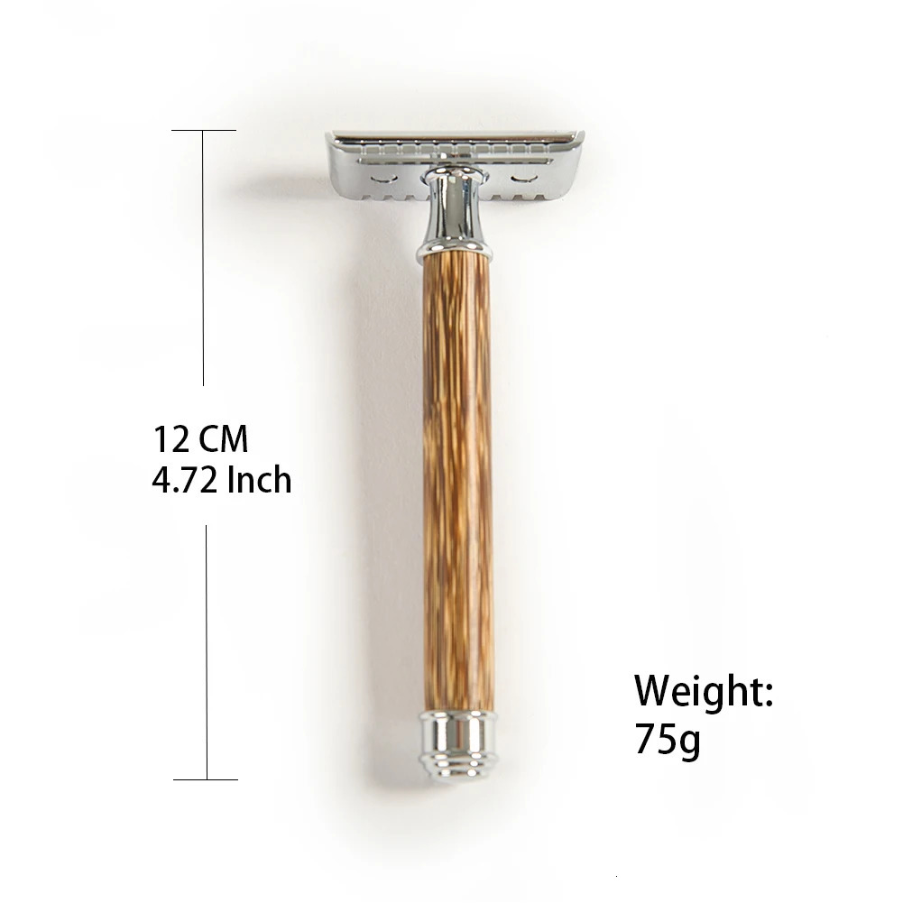 Colorlamb Men Safety Razor Wooden Handle Zinc Alloy Double Edge Comb Head Classic Manual Razor Shaver for Man 241225