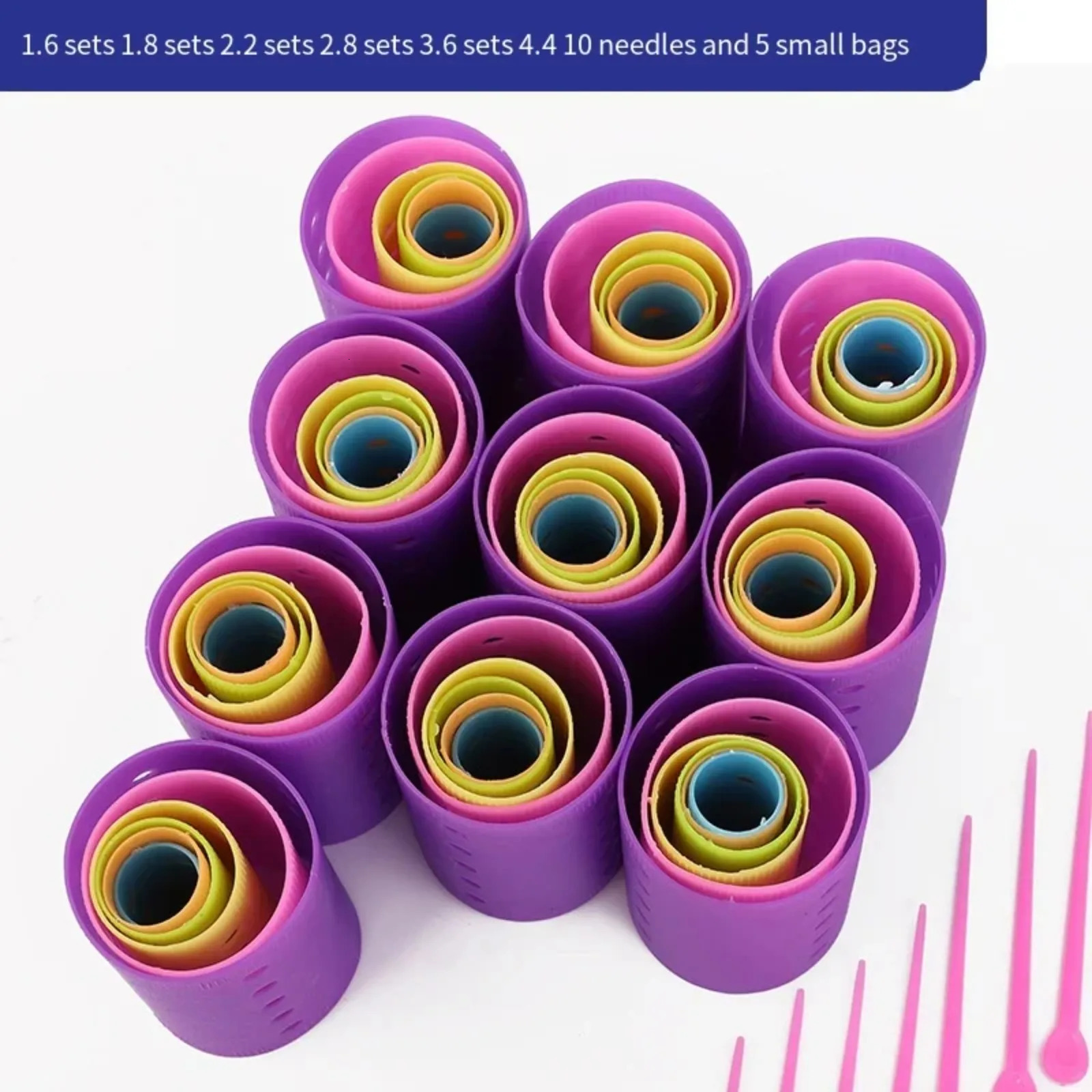 Magnetic Hair Rollers Set Smooth HairRollers Duckbill Clips Hairdressing Styling Tool Heatless Hair Curler Hair Tools 241225