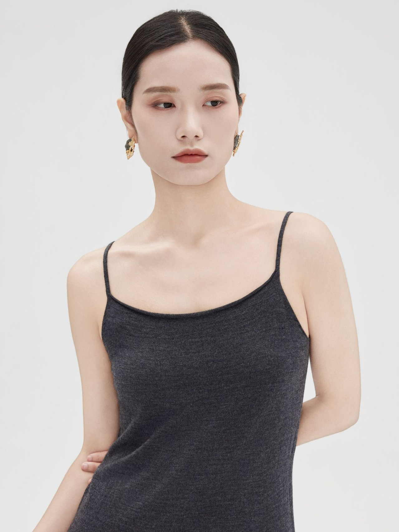 KO165 Large size summer new suspender dress slim square neck suspender long dress sexy waist slimming loose