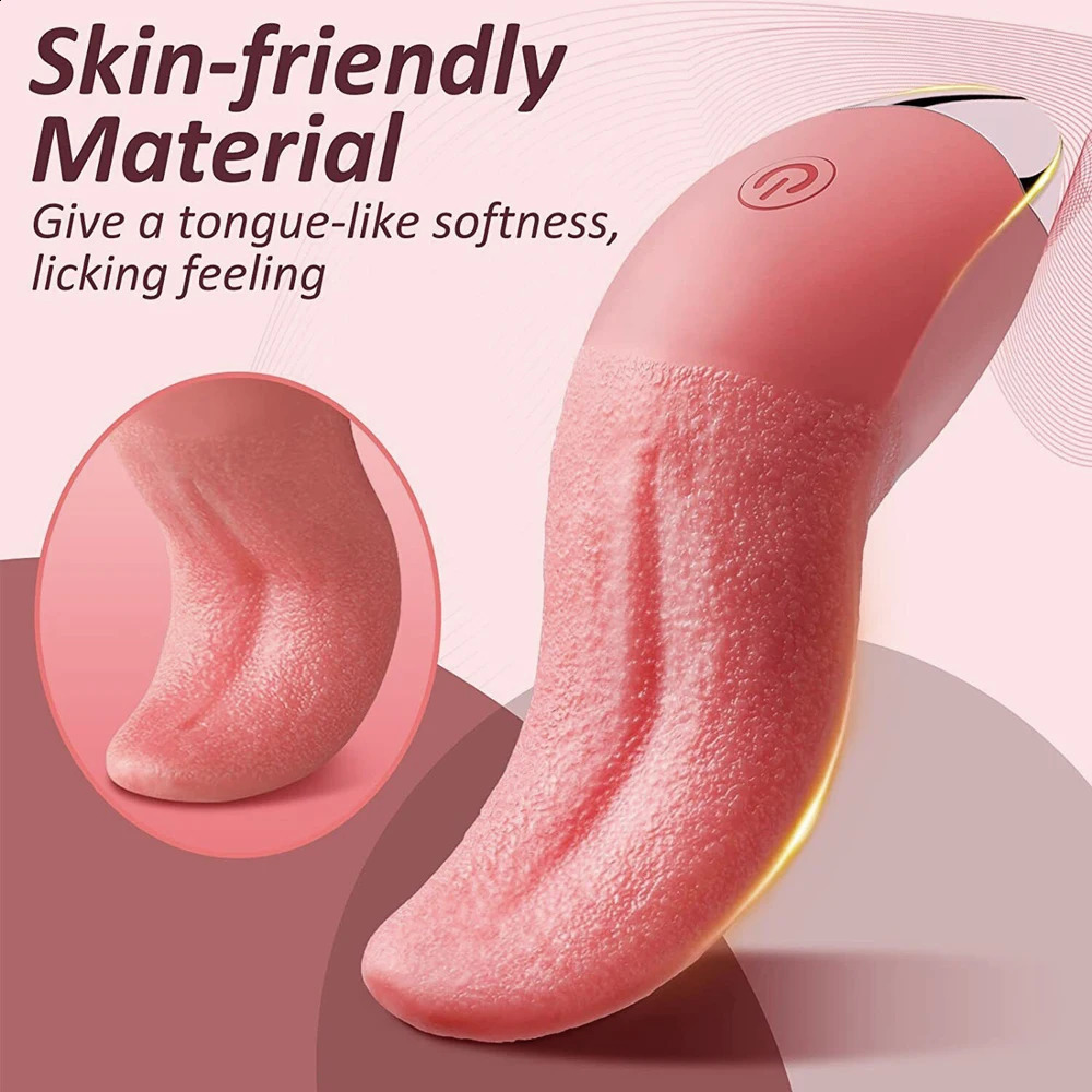 10 Speeds Tongue Licking Vibrator for Women Oral Nipple Clitoris Stimulator Silicone Vibrators Sex Toys Goods Female Adults 241226