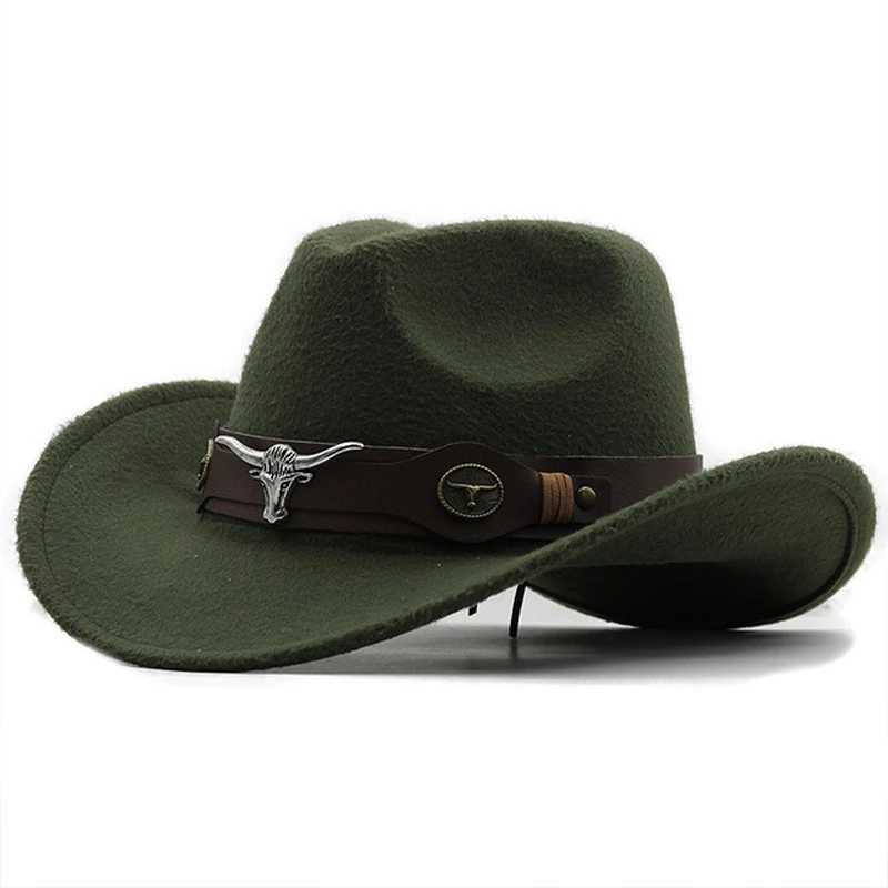 Western Cowboy Hat Roll Brim Cowboy Girl C Cowboy Jazz Fedora Hat Felt C with Cowboy Band Boys and Girls W241225