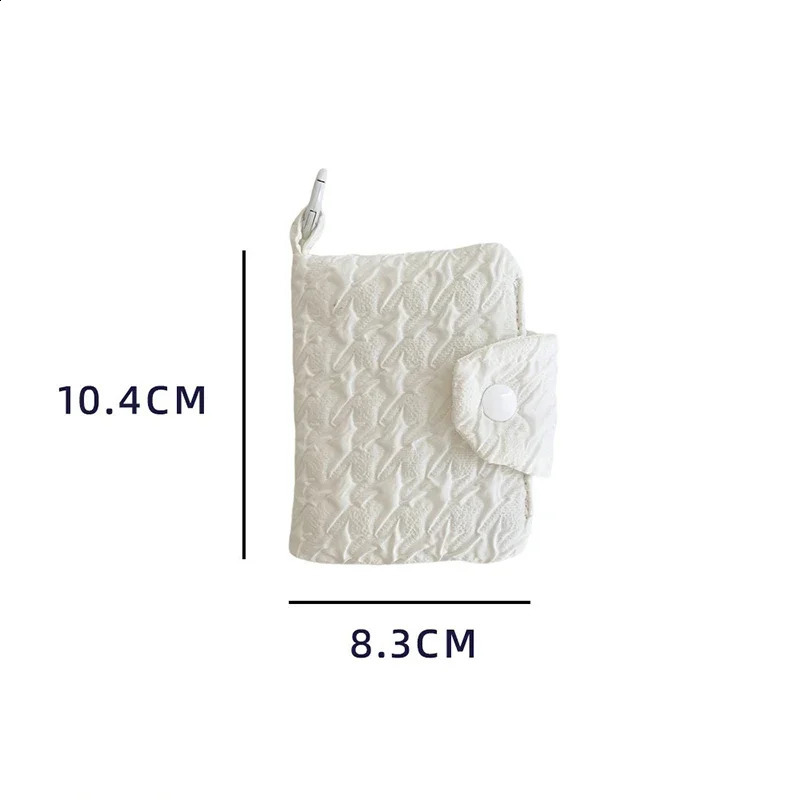 Mini Bag Solid Color Card Holder Portable Zipper Wallet Short Cartoon Wallets Cute Student Coin Purse Korean Folded Lightweight 241224