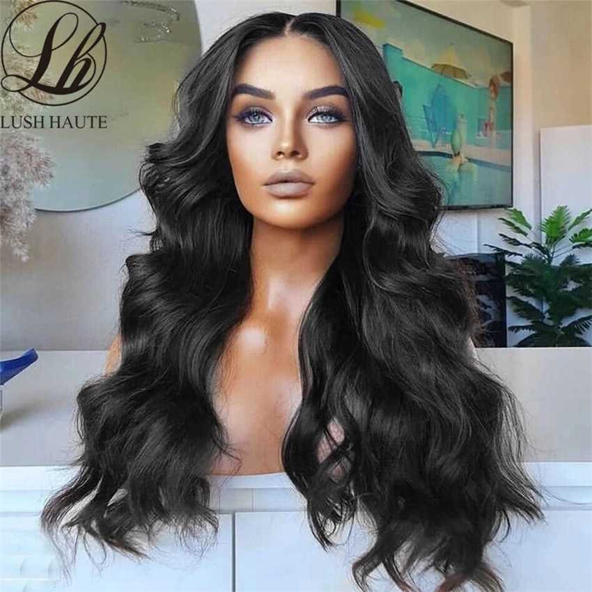Synthetic Wigs Water Wave 13x4 Lace Front Wigs Body Frontal Synthetic Omber Blonde Highlight with Baby Hair 230227 Hair Wigs