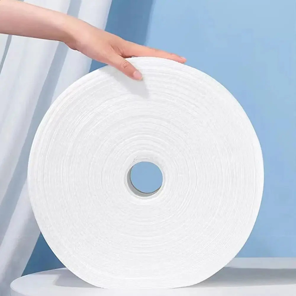 Ultra-large Roll Towel Pearl Pattern Disposable Makeup Cleaning Towel Wet and Dry Makeup Removal Wiping Face Towel 241226