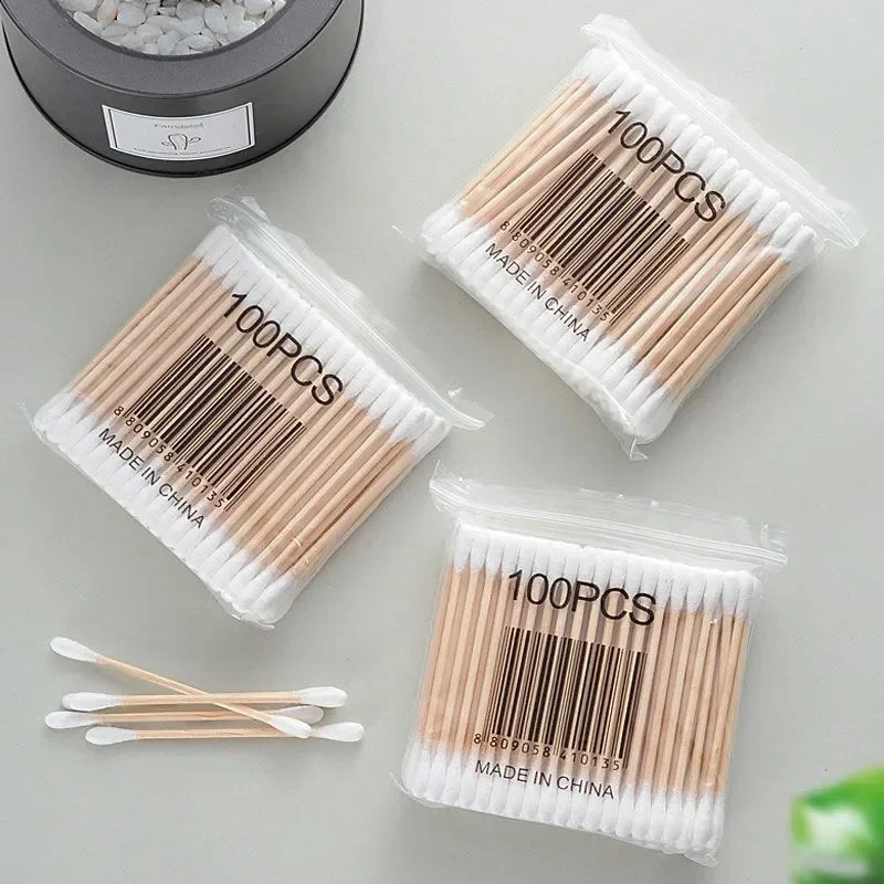 Heallor 500/1000PCS Disposable Make Up Cotton Swabs Double Head Micro Brushes Eyelash Extension Glues Removing Noses Ears Cleani 241226