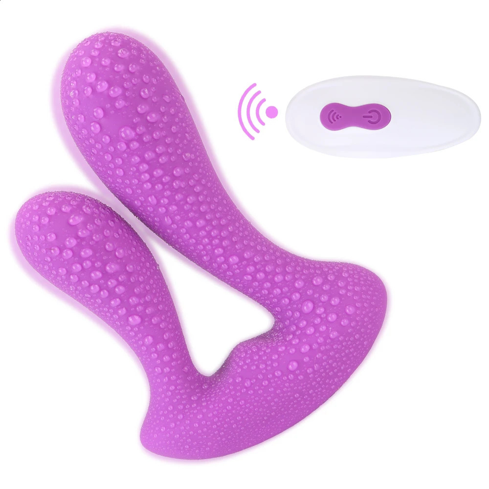 Double Penetration Dual Head Anal Plug Vibrator Anus Vagina Massager 9 Speed GSpot Stimulator Remote Control Sex Toys For Woman 241226