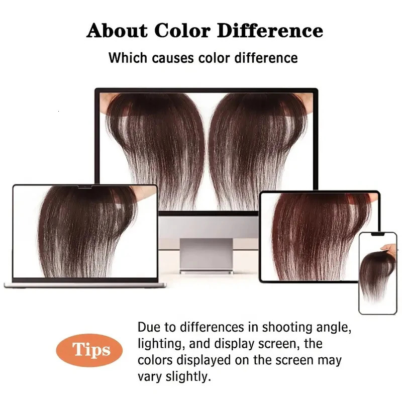 Handmade Crocheted Clip-In Hair Cover for Women Natural Straight Human Hair Thin And Breathable Comfortable to Wear Seamless 241225