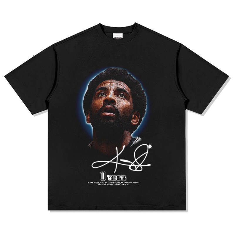 BC Irving Big Head Printed American T-shirt Short Sleeve Pure Cotton Round Neck Hoodie for Men and Women