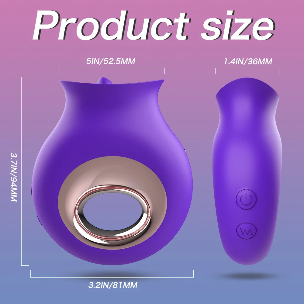 Clitoris Tongue Licking Vibrator 9 Speed Nipples Clit Sex Toy for Women Blowjob G Spot Orgasm Stimulator Female Masturbation 241226