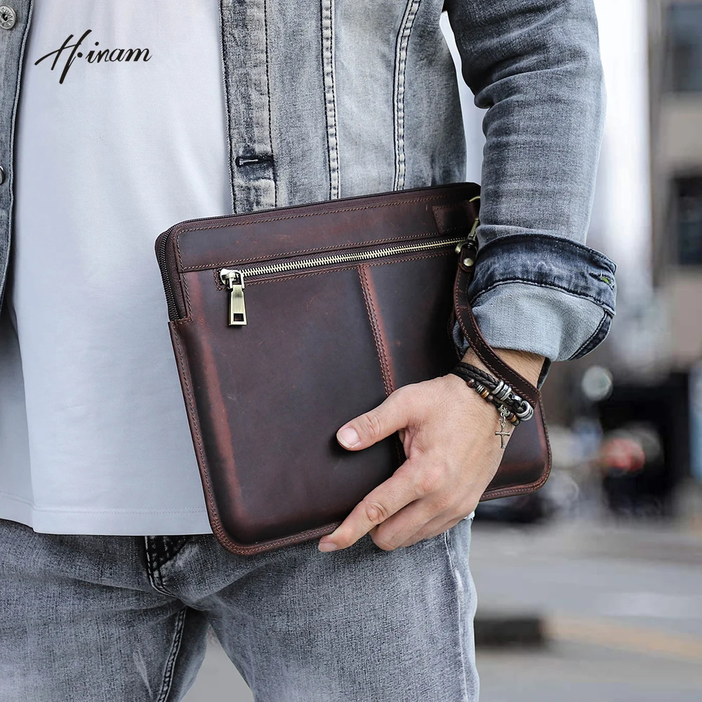 Laptop Briefcase Men For Air Pro 13 14 15 inch Cowhide Handbag Sleeve Tablet Pouch Case Thinkpad Matebook Funda 241225