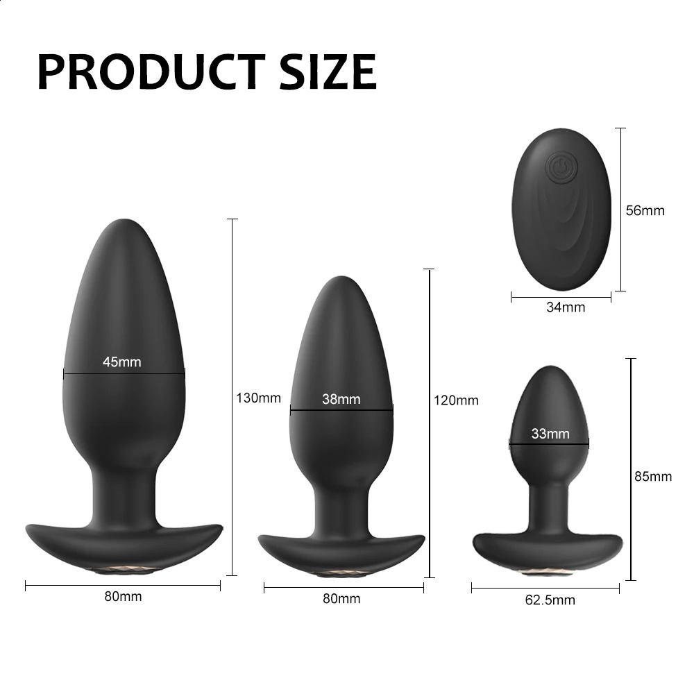 Wireless Remote Control Vibrating Anal Butt Plug Prostate Massager Sex Toys For Women Men Gay Clitoris Stimulator Vibrator 241226