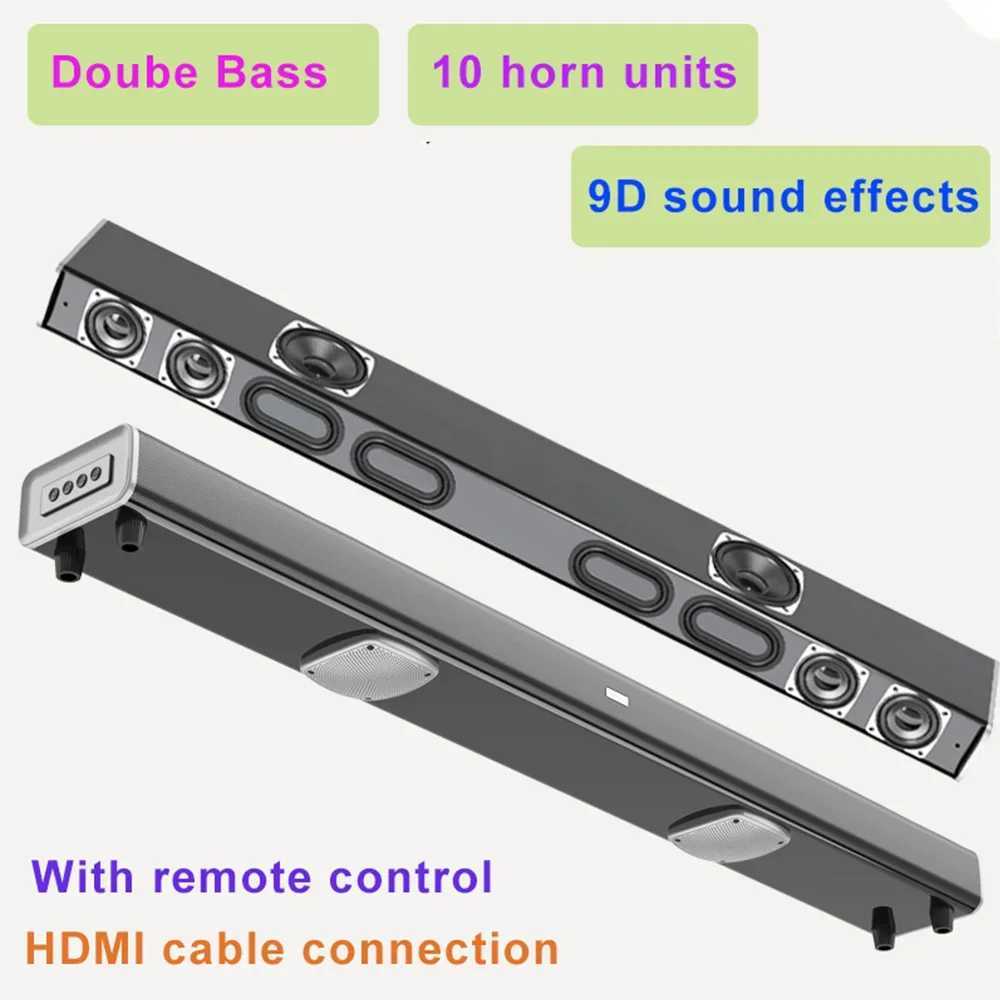 9D Stereo Sound Bar for TV 99cm Length Cinema Leval Subwoofer Speaker AUX U Disk He Wireless Au Wall Z241224